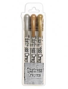 Tim Holtz Distress® Crayons Set Metallics